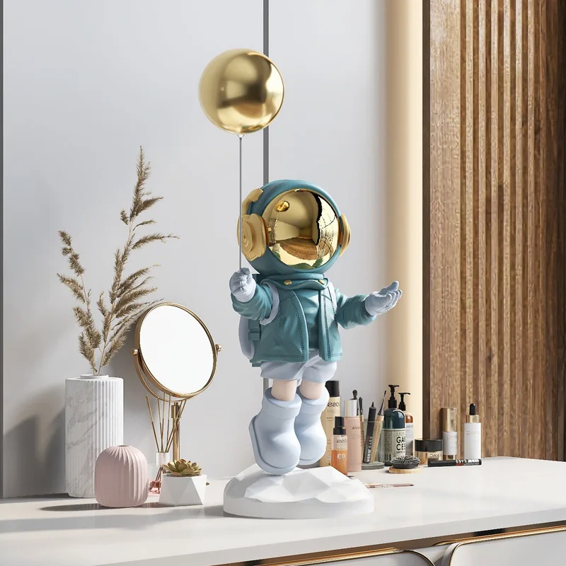 Astronaut Figurine Modern Living Room TV Cabinet Home Decor Handmade Entryway Tabletop Spaceman Office Decoration