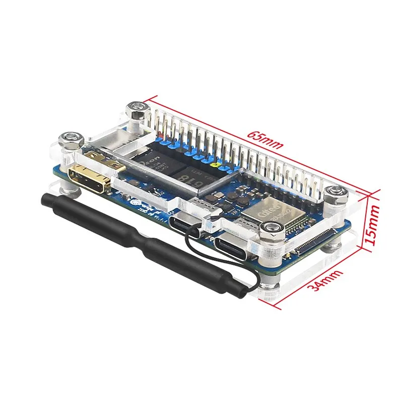 Акриловая искусственная акриловая оболочка Orange Pi Zero 2 Вт, прозрачная оболочка для Orange Pi Zero 2 Вт с медными радиаторами