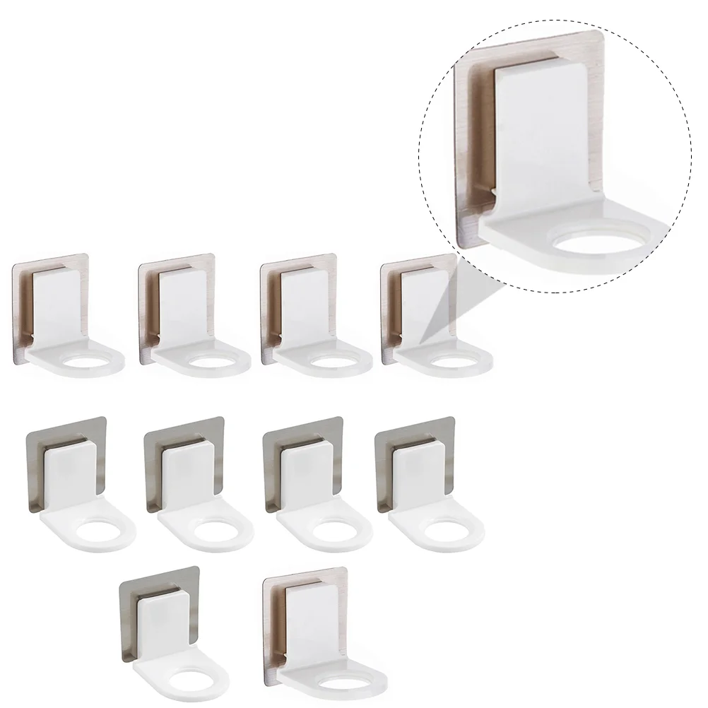 Hemoton Shower Gel Bottle Holder Rack Hook Bracket Shampoo Bottle Wall Hook Adhesive Pump Dispenser