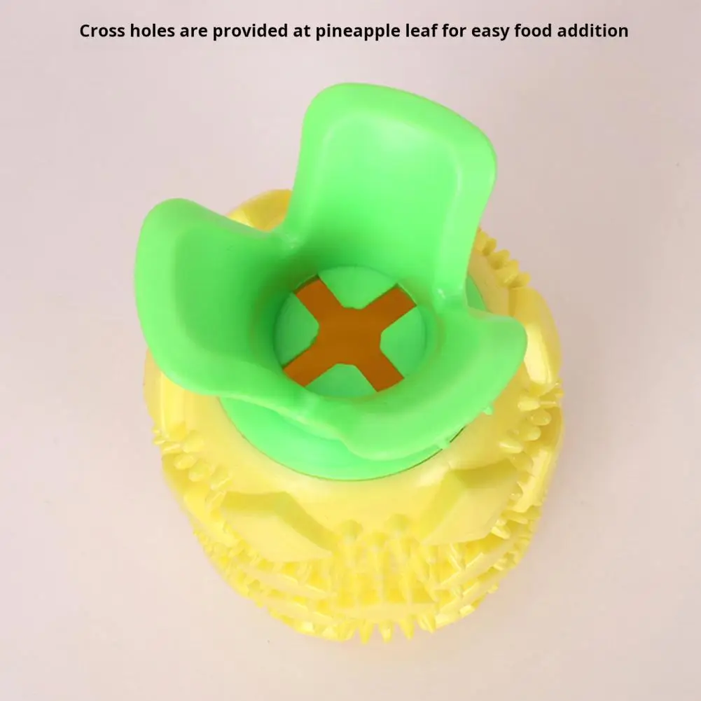 Dog Toy for Playtime Feeding Pineapple Dog Chew Toy for Chewers Rubber Puzzle Toy for Medium Small Dogs Treat Dispensing Fetch