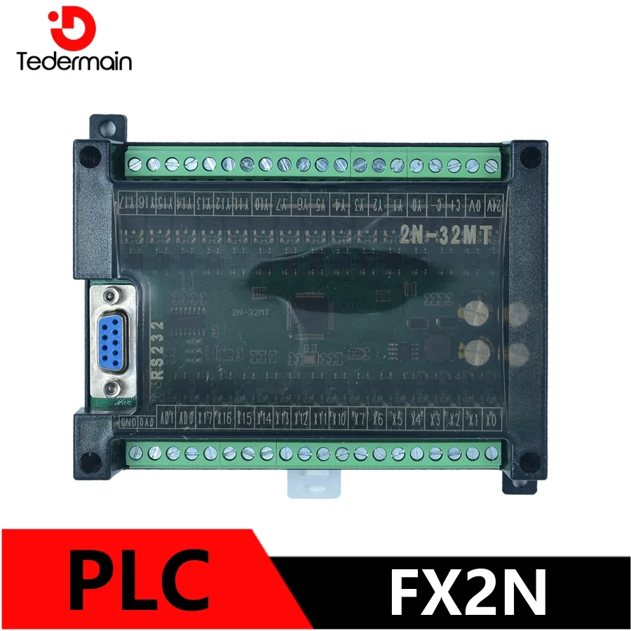 Sterownik PLC kontroler Lndustrial plansza Fx2n-10/14/20/24/32/mr/mt szeregowy programowalne proste 2-kanałowe wejście analogowe