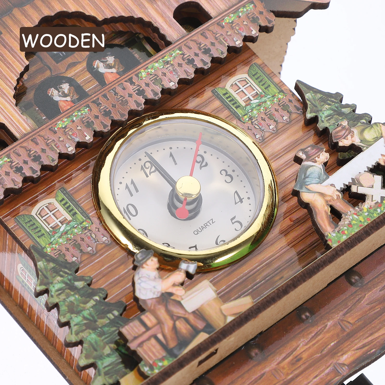

Cuckoo Wall Clock Automatic Pendulum Home Decor Living Room Bedroom Office Retro Wooden Clocks Hanging Timepiece