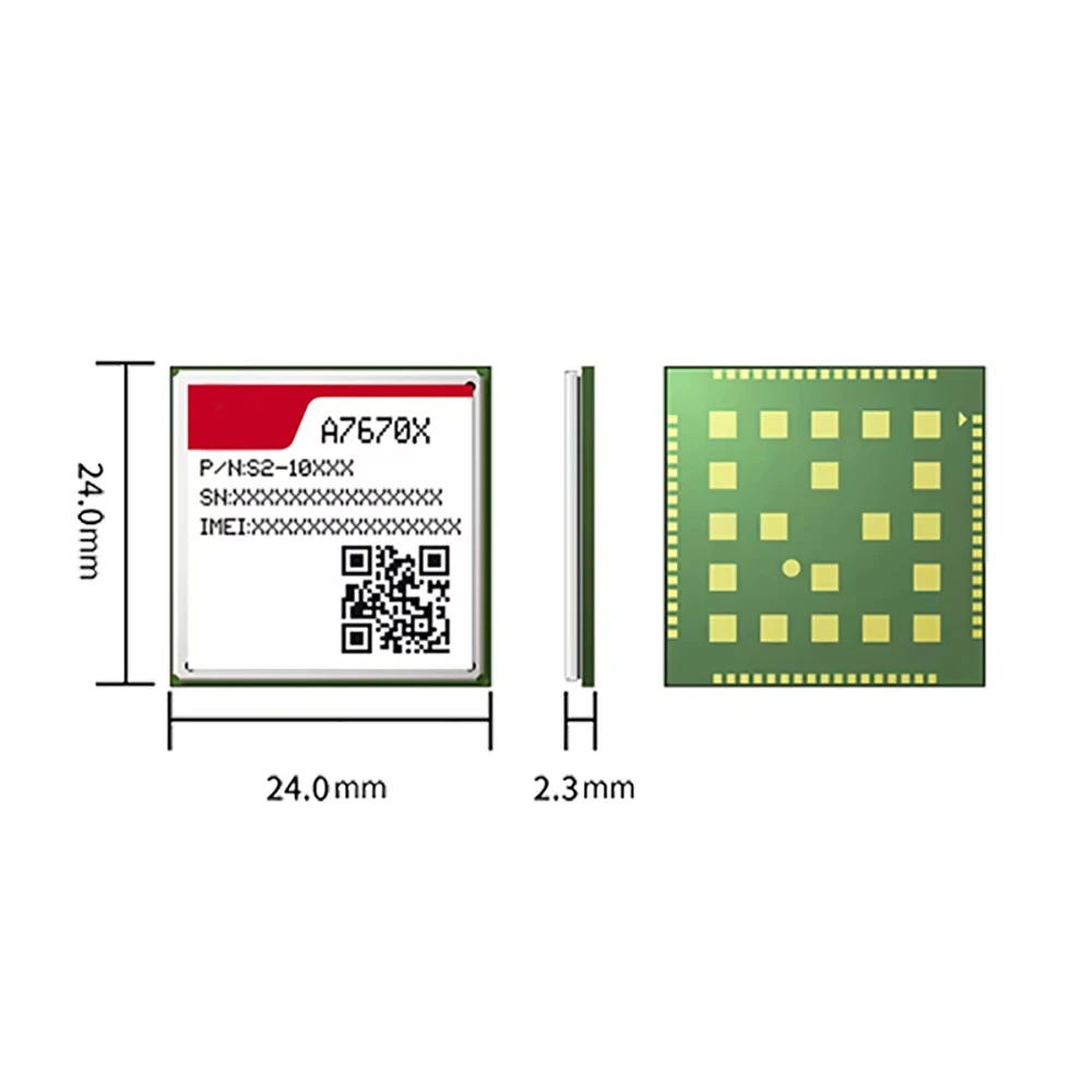 Immagine 6: Scheda Modulo LTE Cat1 A7670E con Slot per SIM per Europa e Corea TTL UART