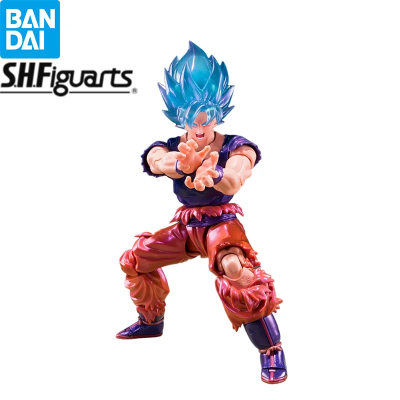 

In Stock Bandai Dragon Ball S.H.Figuarts Super Saiyan God Son Goku Kaioken V Jump 30th Anime Figure Action Model Collectible Toy