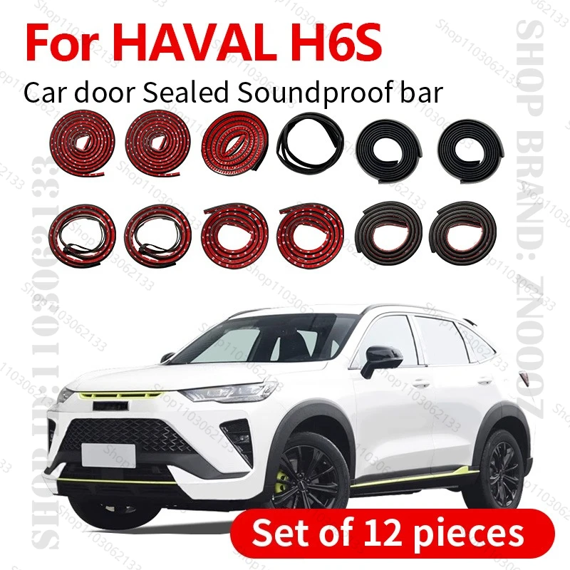 For 2020-2025 Kia Sonet Car Door Seal Strip Rubber Double Layer Sealing Protector Soundproof Seal Dustproof Seal Strip 12PCS Set