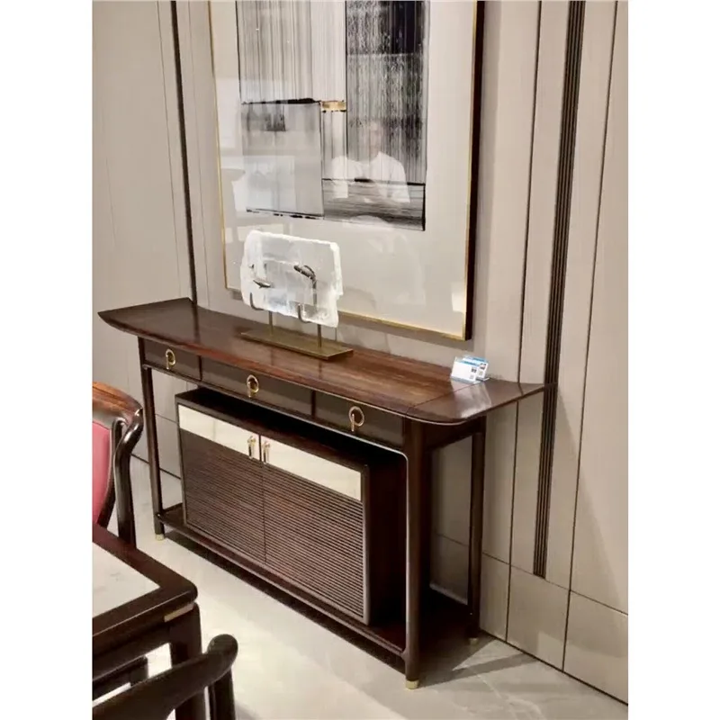 New Chinese-style solid wood entrance table, ebony living room entrance table, art decoration living room cabinet, fashion