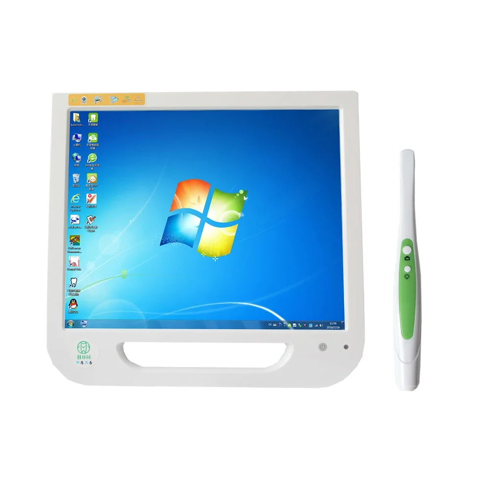 Touch Screen LCD mon itor 17HD Sensor Computer WIFI High Resolution Den tal Intraoral cam era