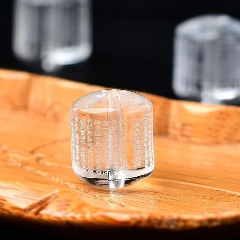 5A White Crystal Heart Diameter Barrel Beads Carved  Sutra Full Text Handmade DIY Jewelry Accessories