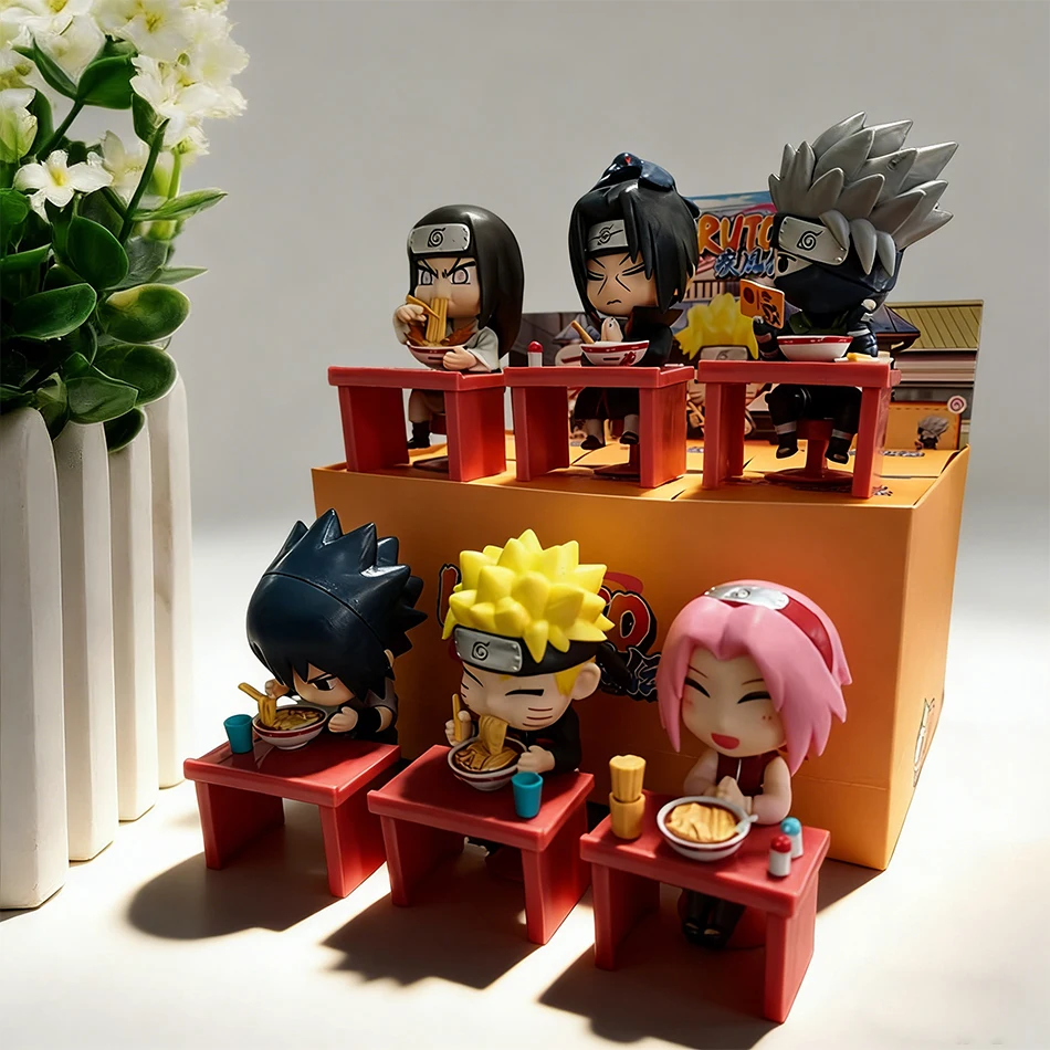 Naruto Shippuden Ramen Theme Series Blind Box - Chibi Mini PVC Anime Figures - Mystery Sasuke Uchiha & Naruto Toy Gifts - view 5