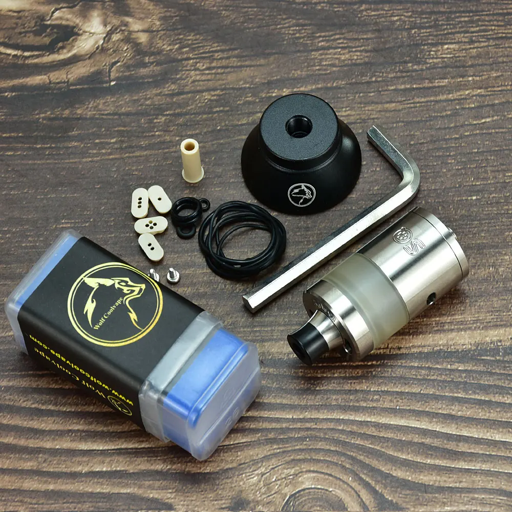 Wolfcoolvape SQuape Arise RTA DL / MTL atomizer 24mm 4ml Single Coil Rebuildable Vaporizer Tank 2ml cover Accessories