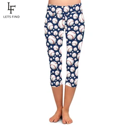 Leggings Capri à imprimé 3D pour femmes, Leggings taille haute, Double face, en soie de lait brossée, décontractés, nouvelle collection été