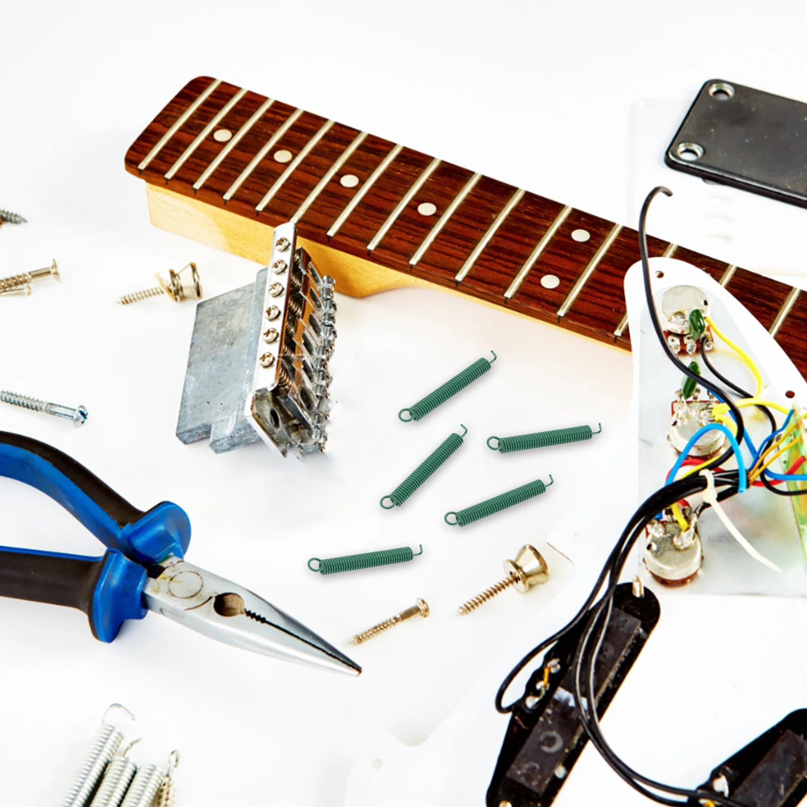 

1Set Electric Guitar Tremolo Springs Saddle Plate Stable Bridge Replacement Parts for Guitar Repair Upgrade Performance
