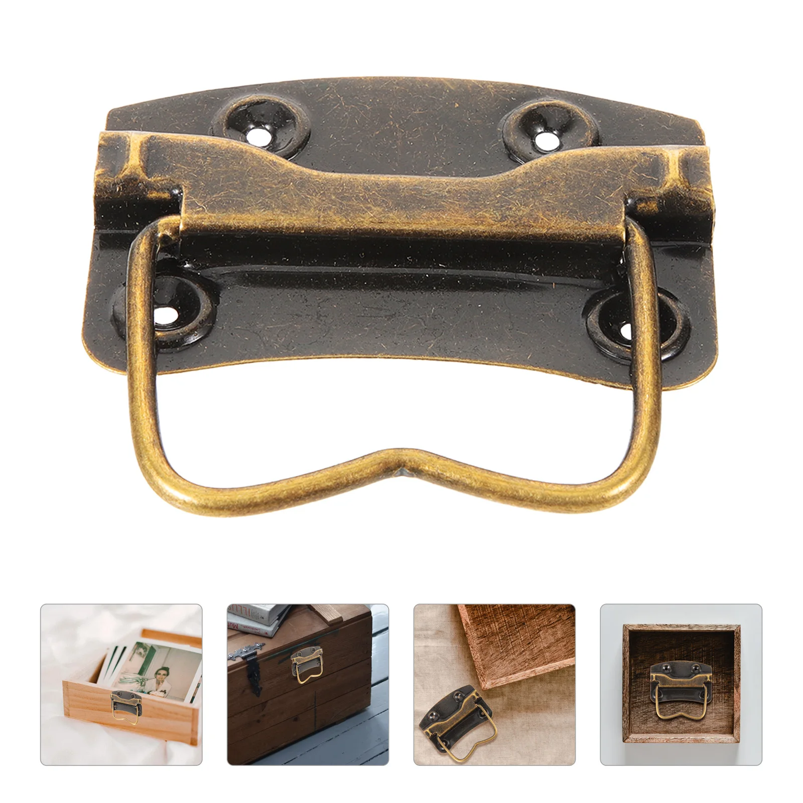 

5 pcs Wooden Box Chest Vintage Wood Box Handle Drawer Iron Vintage Wood Case Handle Handles Furniture Hardware
