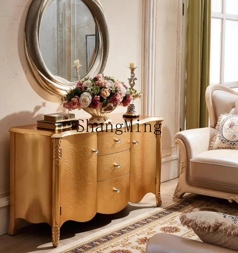 SM منزل جديد جديد ريترو غرفة المعيشة غرفة الطعام خزانة جانبية مدخل خزانة خذاء خزانة فيلا #4