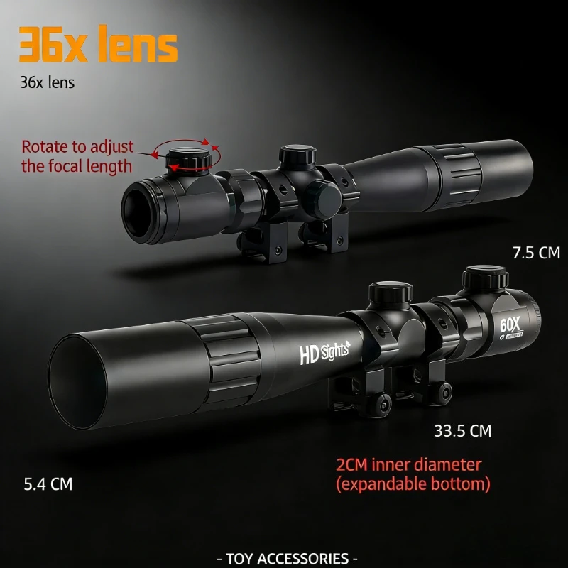 

2026 1/2/3 шт. Мягкострельный пистолет «Ананас» с креплением на 20-мм планку, складной двойной кронштейн, удлиненный прицел, детская игрушка, запчасть