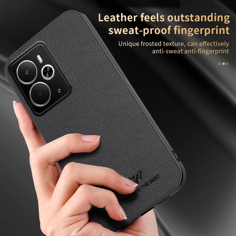 

Magsafe Leather Case for OPPO Realme 14 5G Car Magnetic Holder Wireless Charging Silicone Hard Shockproof Phone Cover Realme14