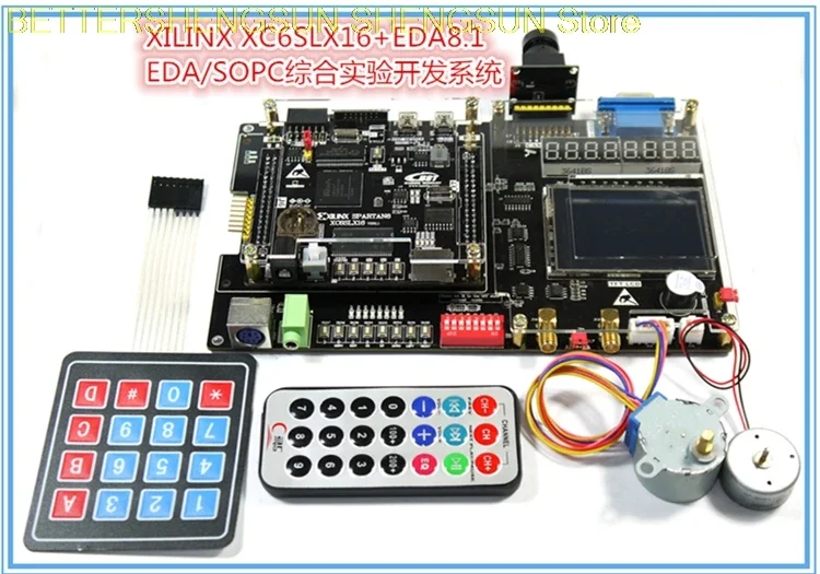 EDA8.1 XC6SLX16 V1.1 USB2.0 touch screen ad Da stepper DC motor