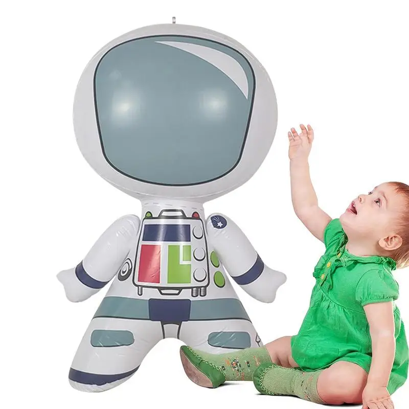 

Inflatable Astronaut Toy Leak-proof Design Space-themed Party Supplies Astronaut Toys Decor With Hangings Tag PVC Toys For Kids