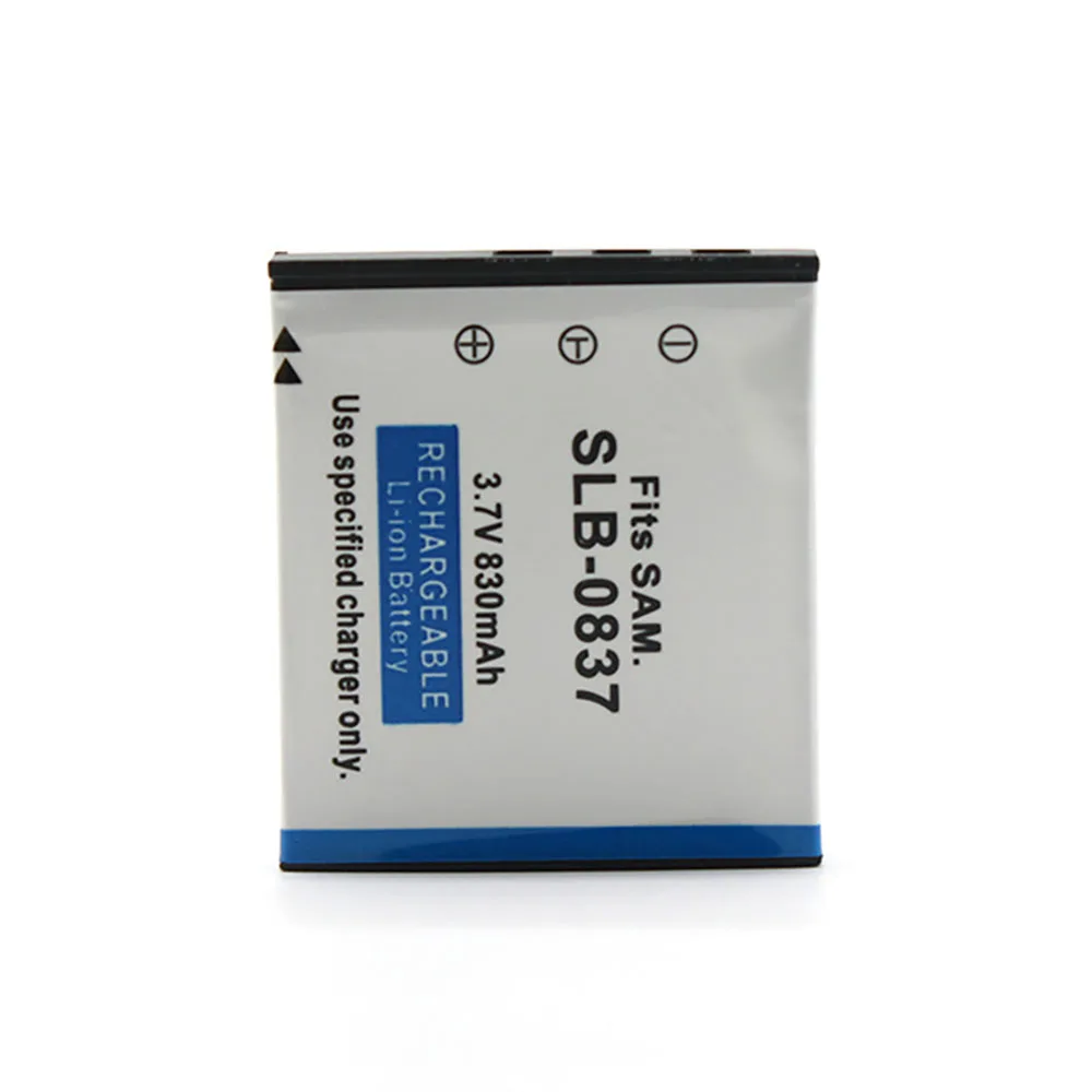 Paquete de batería de litio para Samsung SLB-0837 83T I6 I70 NV3 NV5 NV7 L50 L80 PMP I70 I70S 700 80 3,7 V 830mAh, baterías de iones de litio para cámara
