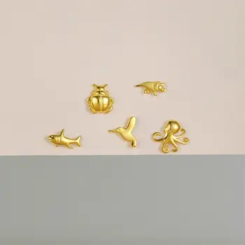 CANNER 1 Adet 925 Ayar Gümüş Beş Pençeli Ahtapot Kuş Köpekbalığı Dinozor Kedi Pençesi Saplı Küpe Kadınlar İçin Hayvan Figürlü Piercing İnce Takı 10 best sales Ahtapot piercingi - №8