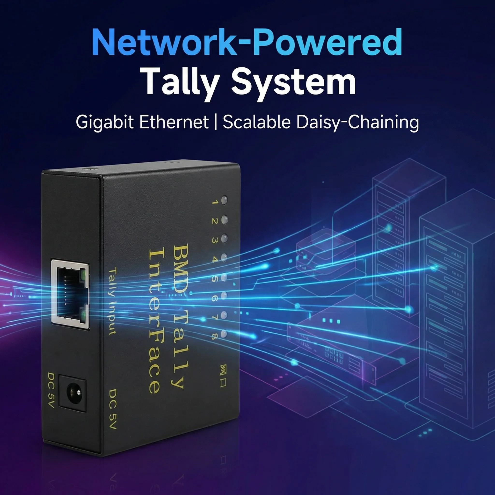 TELIKOU GPI and Tally Interface | Blackmagic Desgin ATEM Switcher wireless tally system tally lamp video switcher