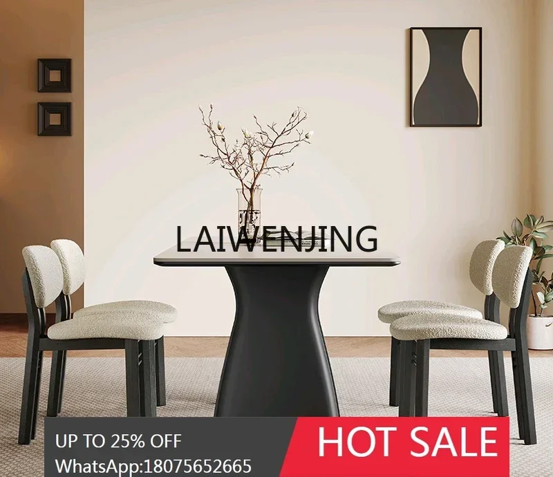 طاولة طعام من الخشب الصلب القديم من ألواح الصخور، شقة صغيرة، منزل حديث وبسيط، طاولة طعام فاخرة #1