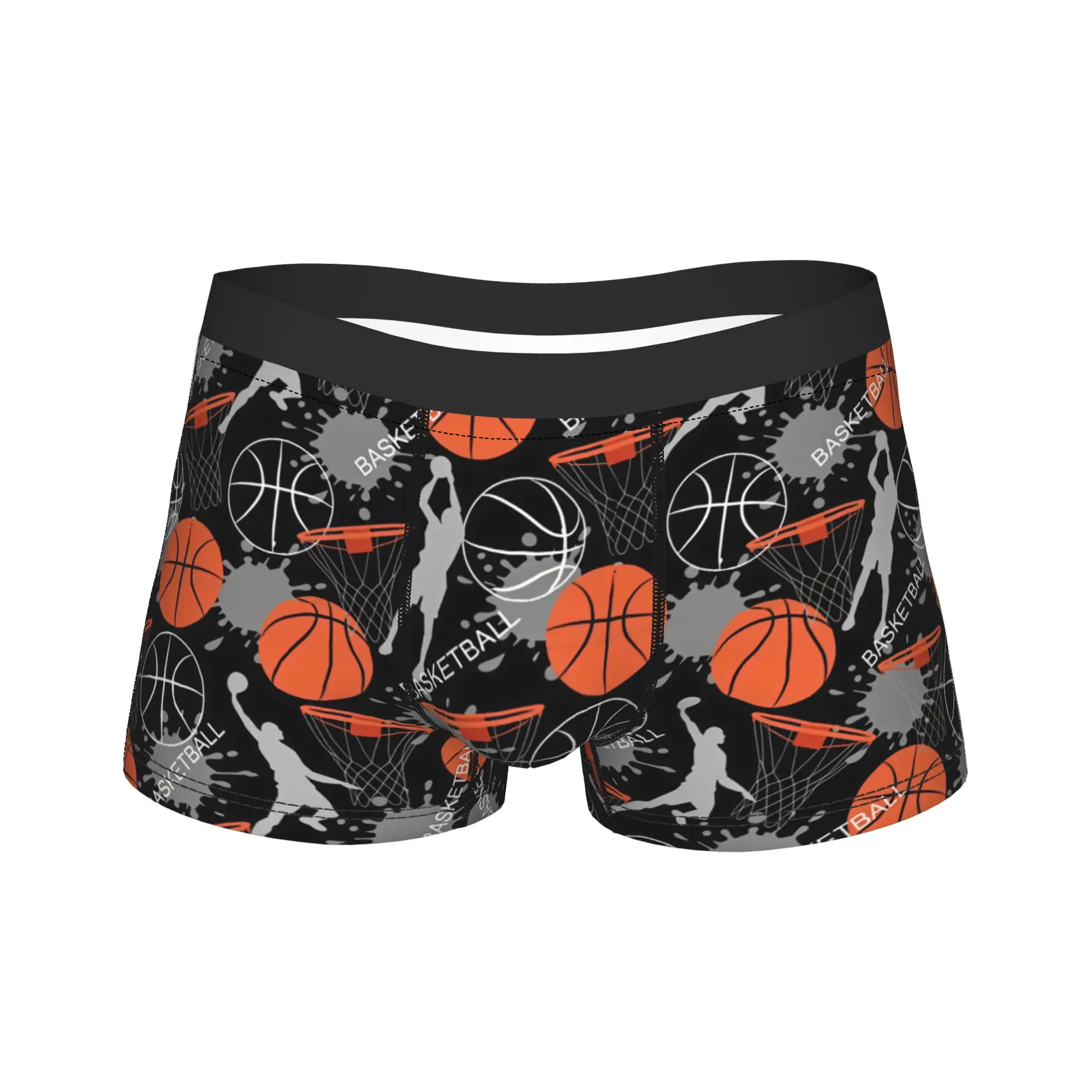 Basketball Hoop Player Silhouette Underwear  Custom DIY Boxershorts Quality Men Panties Comfortable Shorts Briefs Gift