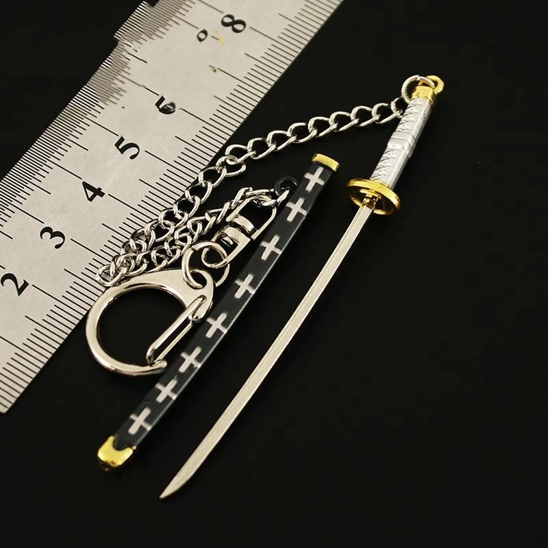 20 Styles Anime Keychain Roronoa Zoro Swords For Men Metal Weapon Model 9cm Scabbard Sabre Snow Knife Key Chain Katana Toy