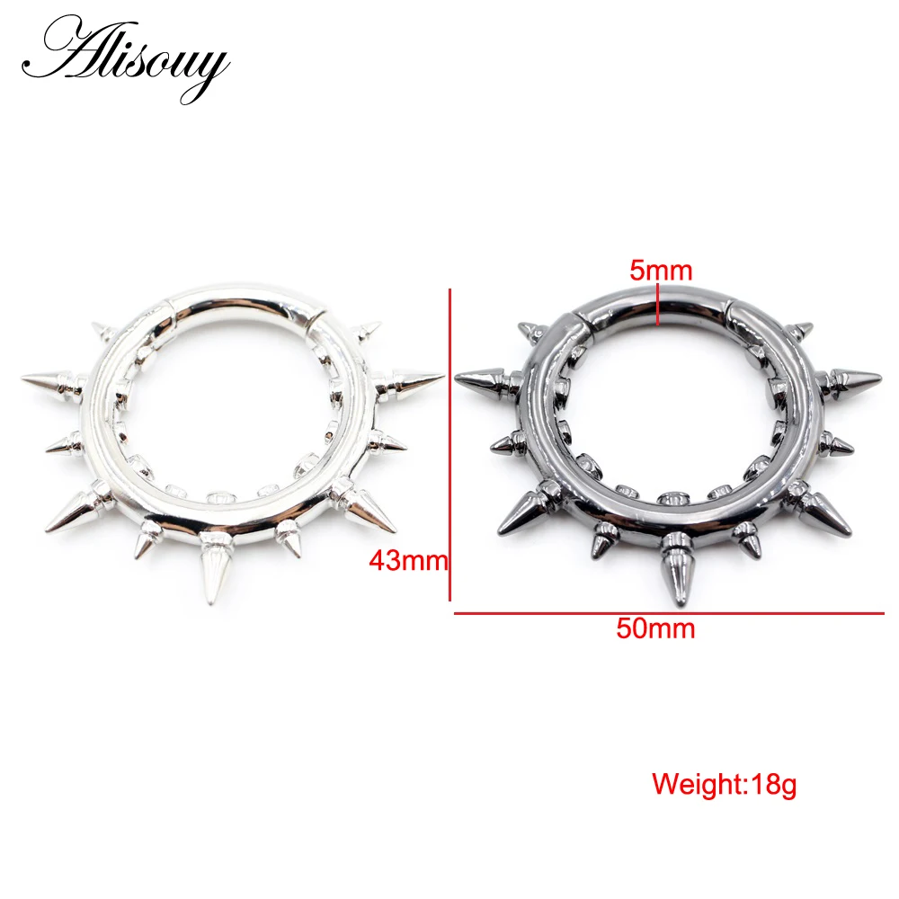 Alisouy 1PC Copper Steering Wheel Spike Cone Round Ear Weights Expander Stretcher Plugs Gauges Earrings Body Piercing Jewelry