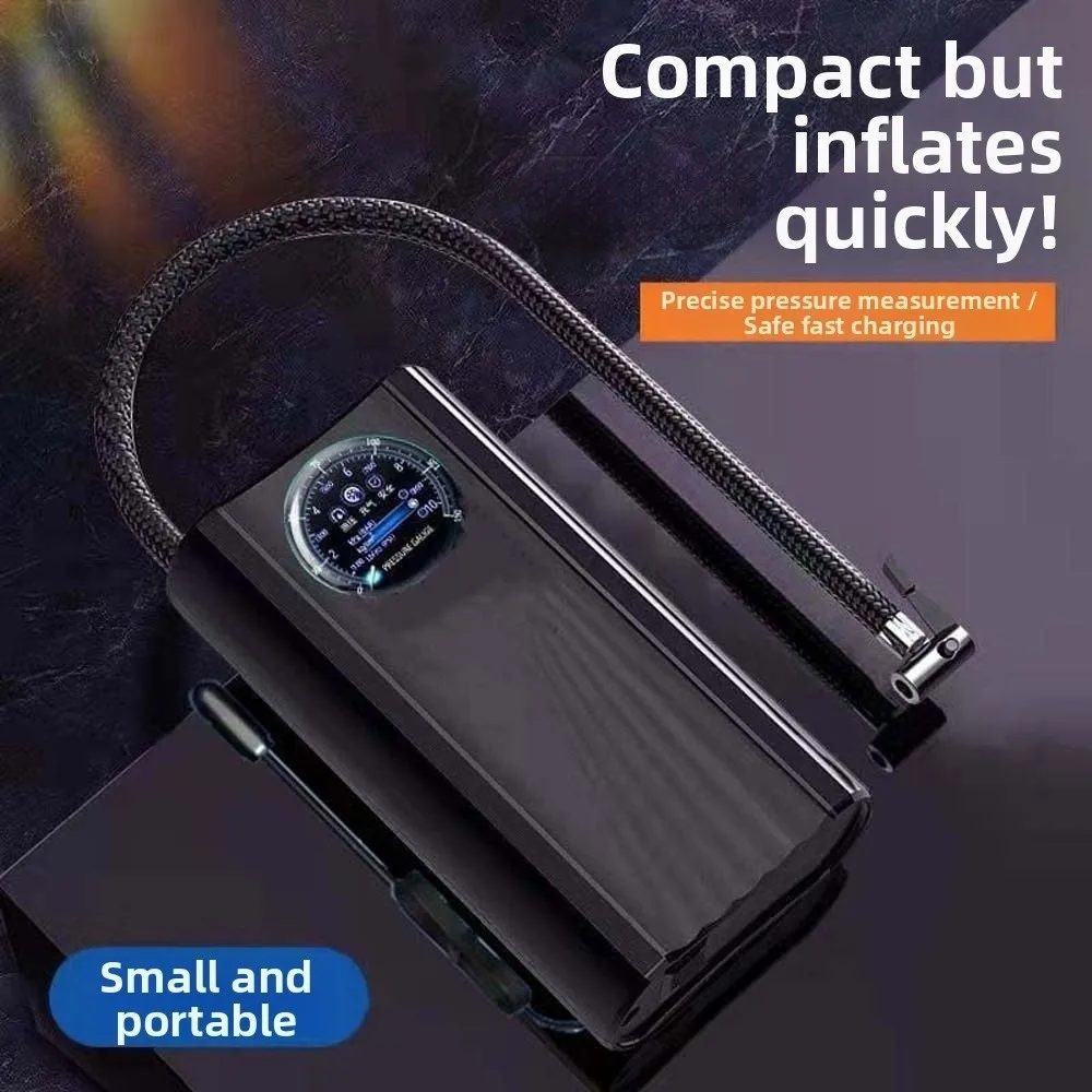 

Мощный насос для накачивания автомобильных шин, магнитный, быстрый, накачивающий, автоматический воздушный компрессор, 150PSI, ЖК-дисплей, электрический воздушный насос