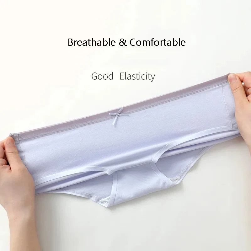 7Pcs/Set Cotton Panties Women Breathable Underwear Cute Bow Girls Briefs Sexy Low Waist Ladies Panty Soft Female Lingeries - Image 6