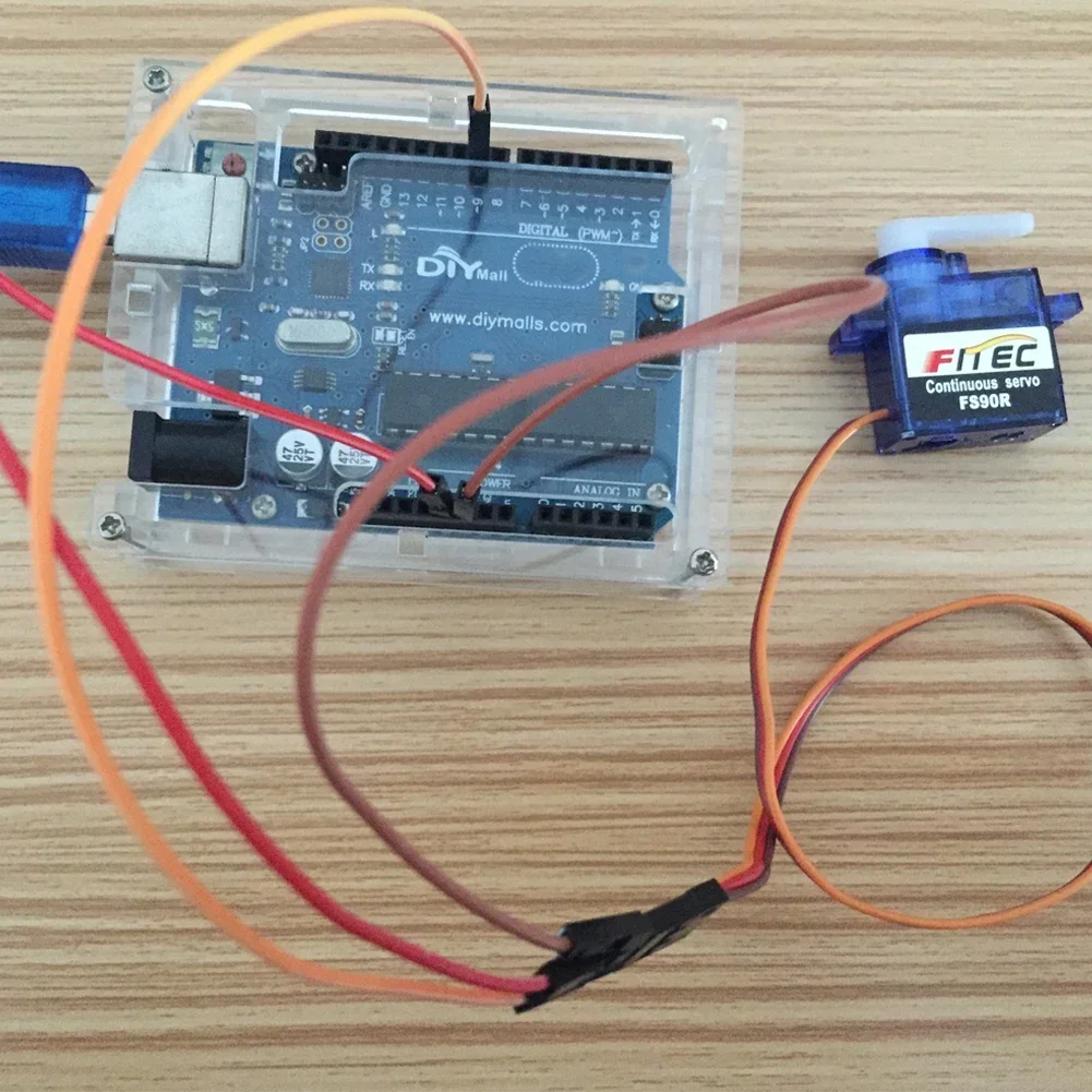 Micro Servo e Rodas Pneus para Arduino, Rotação Contínua de 360 Graus, 6V, 1.5kg, Apto para Carro Inteligente, Microbit, Robô, RC Drone, Gimbal, 4Pcs, FS90R