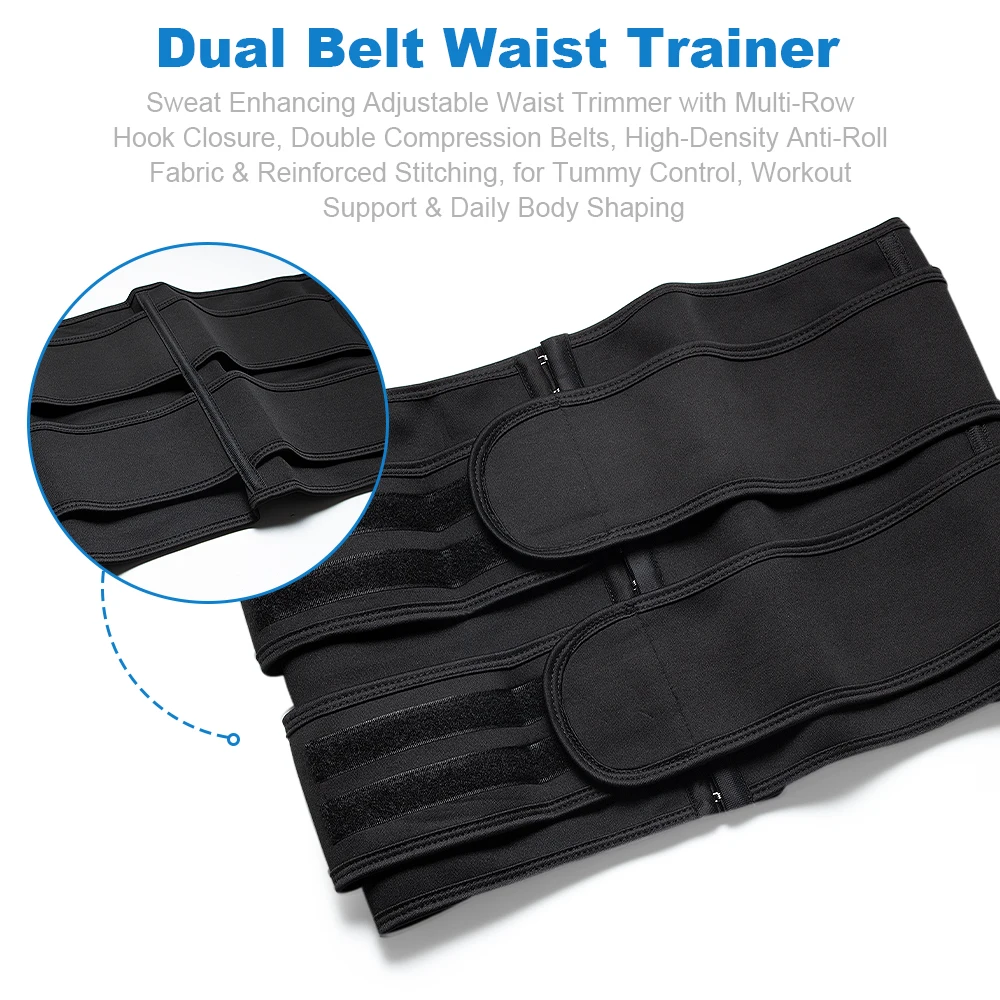 1PC 調節可能なネオプレンサウナスウェットウエストトレーナ - Sweat Waist Trainer Belt Neoprene のレビューと価格
