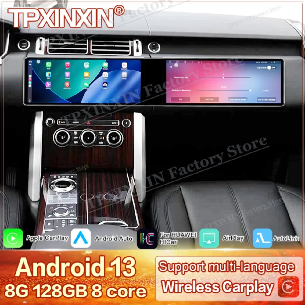 

Двухэкранный интерактивный Android-мультимедийный центр для Land Rover Range Rover Executive Edition 2017: GPS-навигация, автомагнитола, головное устройство