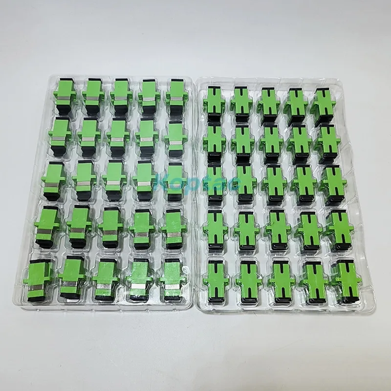 Fiber Optic Adapter SC APC Connector Simplex SM Single Mode Plastic Conector SC APC Fibra Optica Flange SC APC FTTH