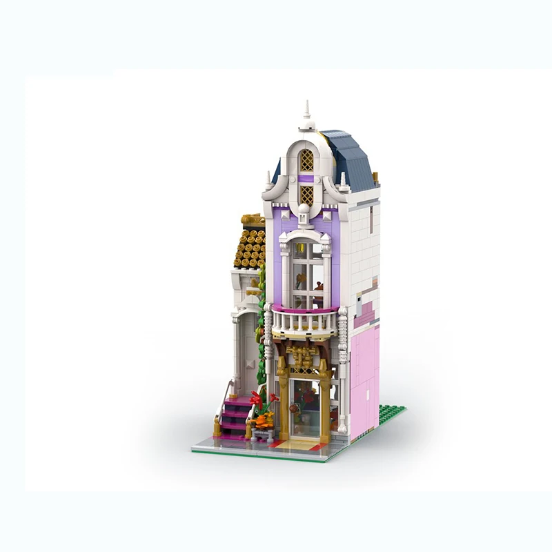 H4Spot 小さな粒子アセンブリビルディングブロック MOC-103249 フラワーハウスビルディングコレクションおもちゃの装飾品 DIY アセンブリモデル