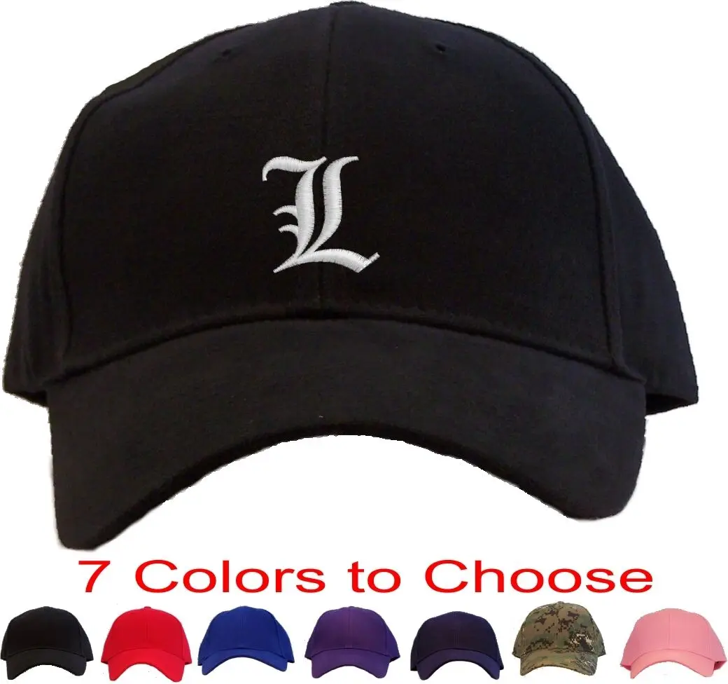 

L - Signature Letter Baseball Cap - Available in 7 Colors - Hat