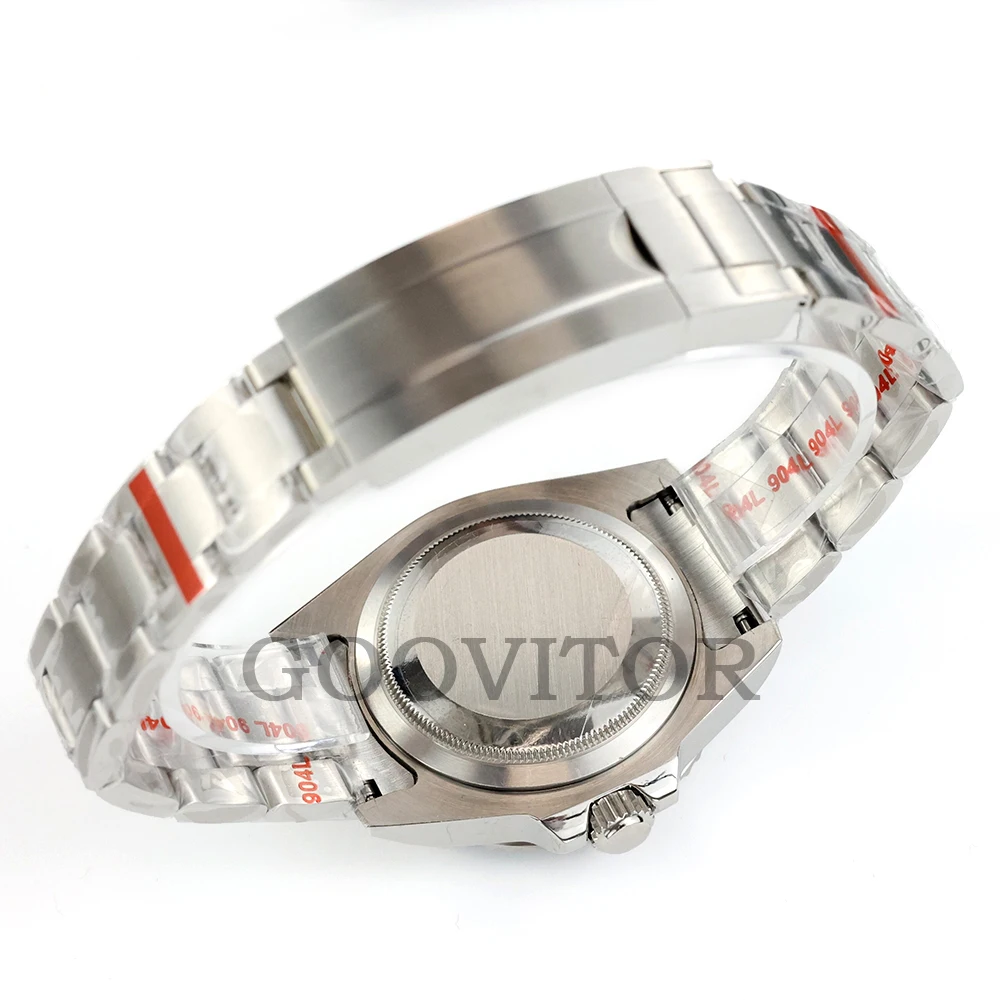 Ice blue Ceramic bezel 40mm Watch Case Waterproof Fit NH35 NH34 NH36 NH38 Movement Oyster Bracelet SUB GMT Case Watch Accessory