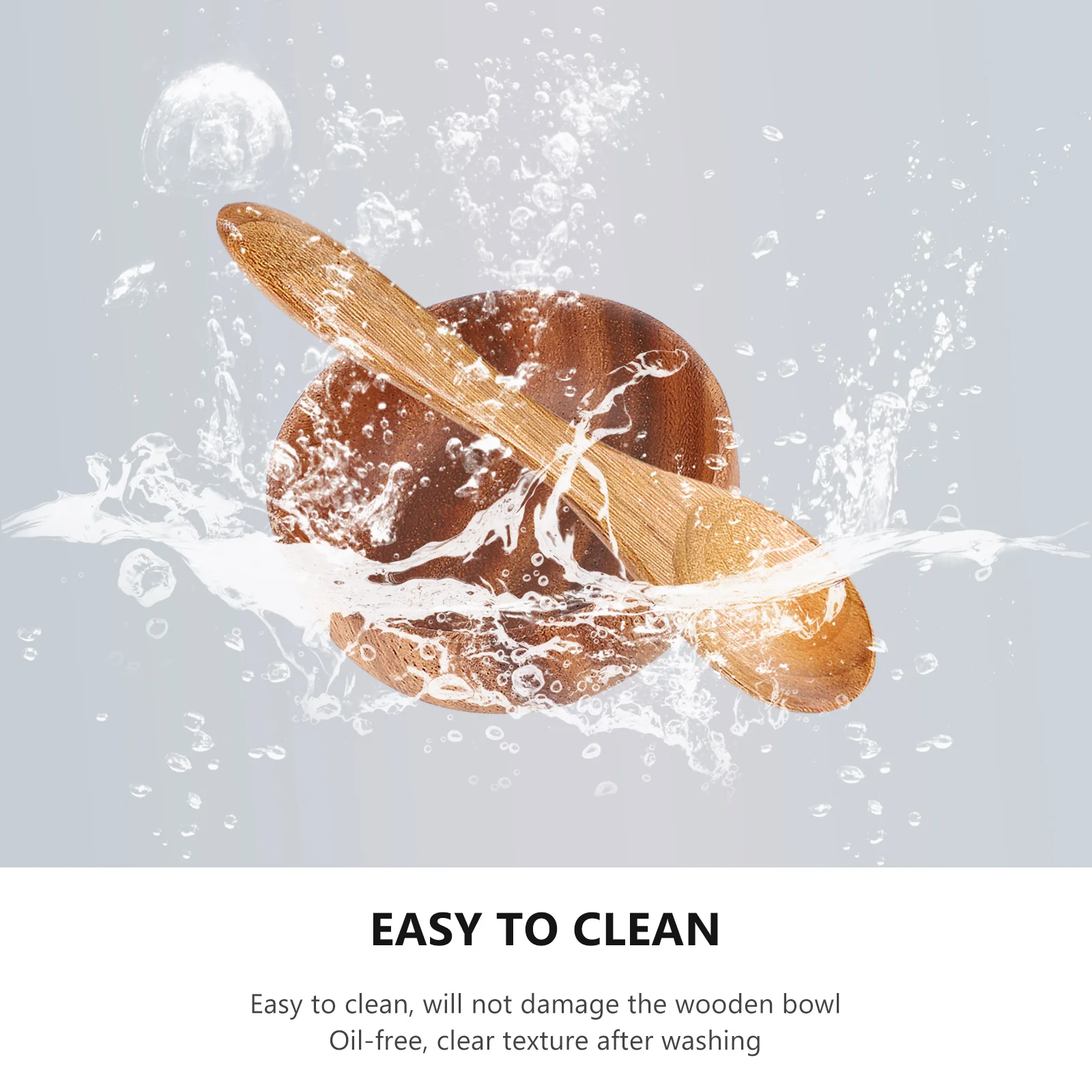 

1 set Salad Bowl 6.7 Inch Natural Wood Tableware Set For Soup Fruit Serving Home Kitchen Wooden Bowls For Food Gift