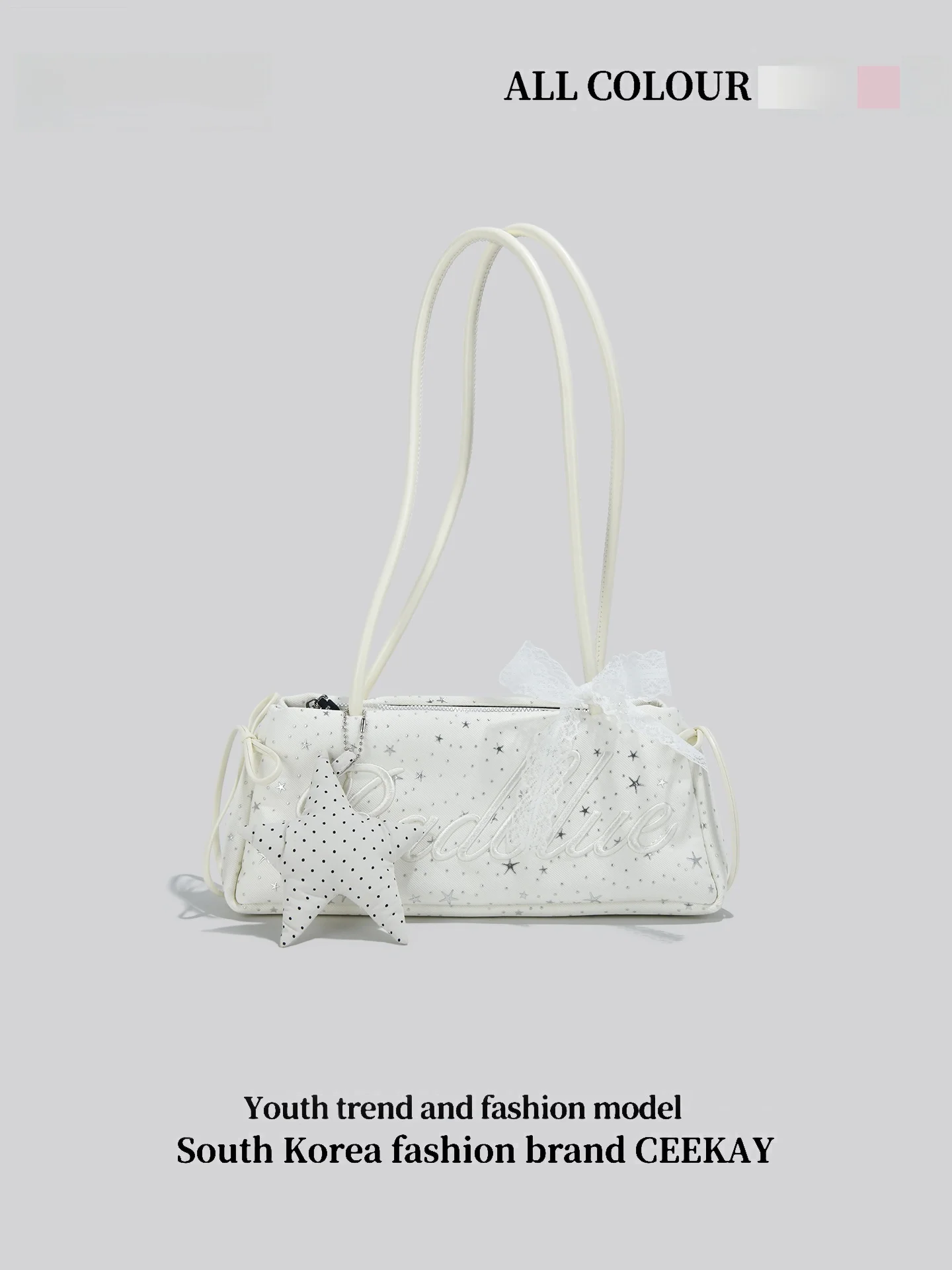 

Ceekay Original Design Polka Dot Starry French Bread Bag Women's Handbag Versatile Underarm Bag 2026 New Summer Shoulder Bag