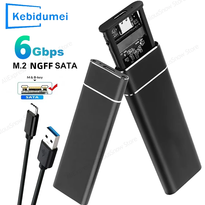 

Корпус для M.2 SSD с одним протоколом M.2 NGFF SATA, внешний адаптер M.2 на USB3.1 Type-C для SSD-накопителей PCIe NGFF SATA, бокс для дисков