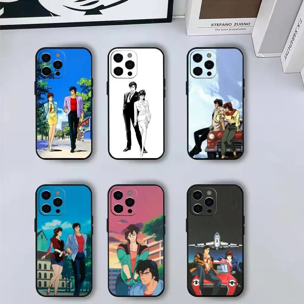 

Classic C-City H-Hunter Phone Case For iPhone17,16,15,14,13,12,11 Plus,Pro Max Soft Black Cover