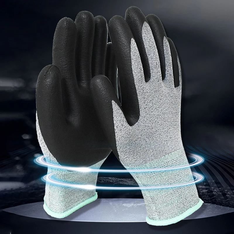 1Pair Anti Cutting Gloves Anti-vibration Anti-smashing Anti-collision Wear Resistant Gloves Outdoor Cycling Rescue Safety Gloves