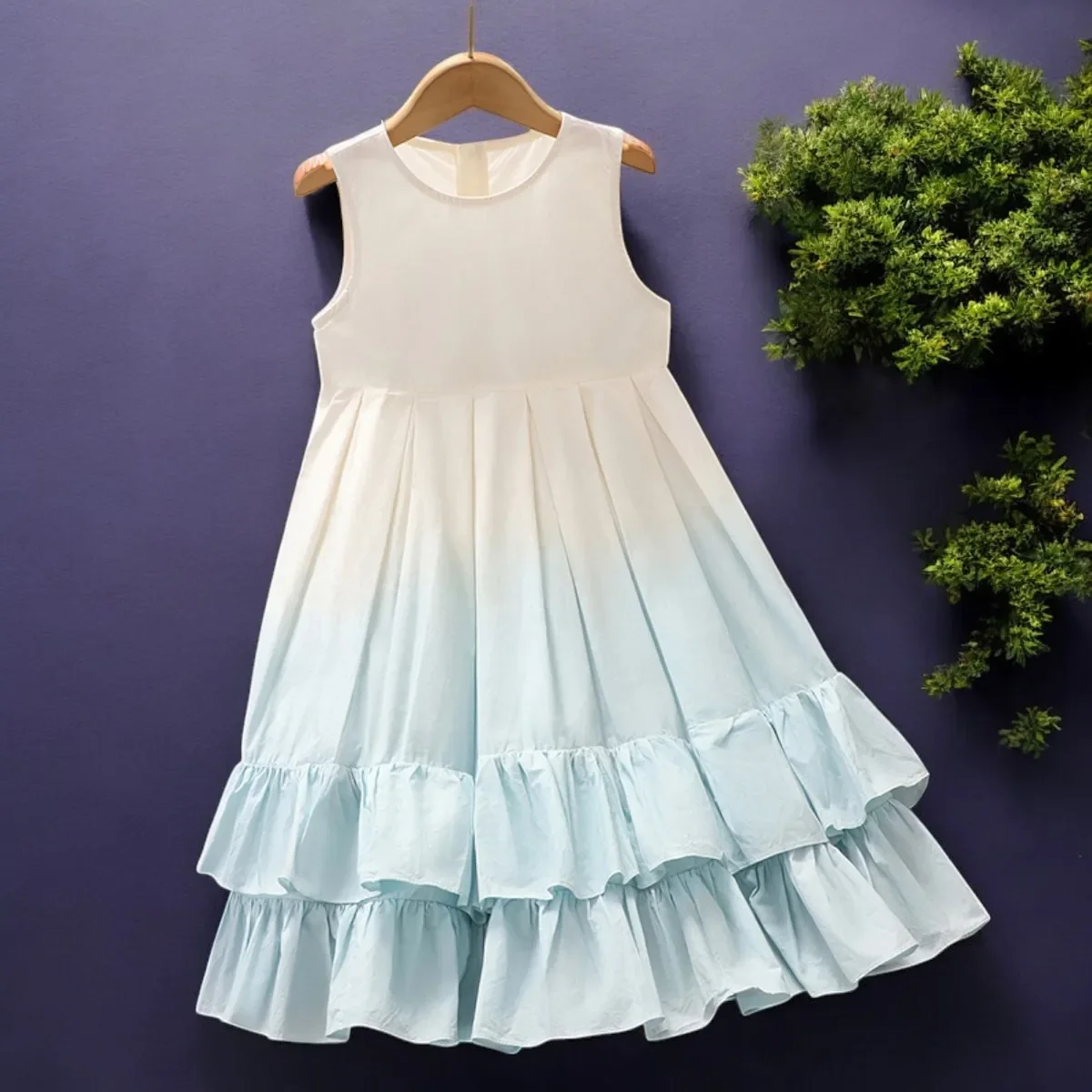 

Baby Kids Flower Dresses for Girls Outfits Teens Cotton Dress Summer Sleeveless Children Princess Costumes 5 7 9 10 11 13 Years
