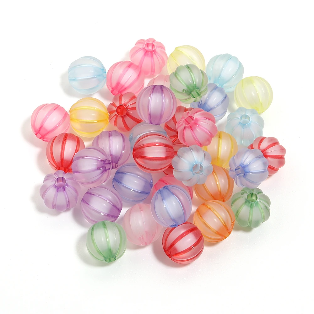 10–100 Stück 8/10/12/16/20 mm bunte Kürbis-Acrylperlen, runde lose Perlen für DIY-Schmuckherstellung, Armbänder, Halsketten, Zubehör – Detail 9