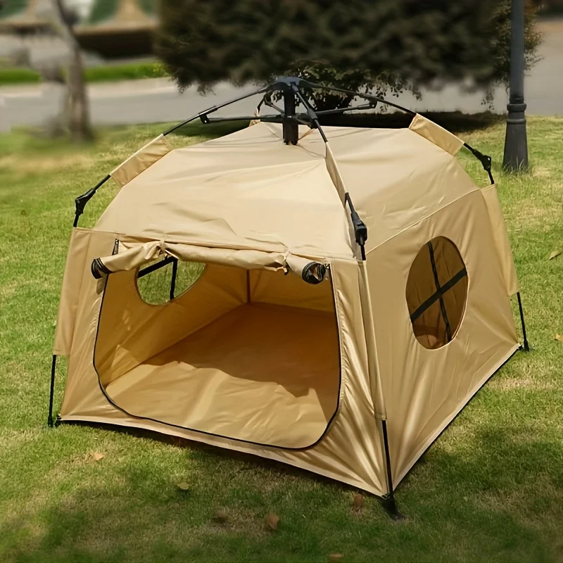 Fully Automatic Foldable Pet Bed Portable Multifunctional Dog Bed Rainproof Sunproof Cat Puppy Tent Pet Camping Accessories