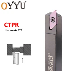 LIHAOPING CTPR External Cylindrical Turning CNC Tool Holder Precision Grooving Shank 0808 1010 1212 1616 2020 CTPL Support