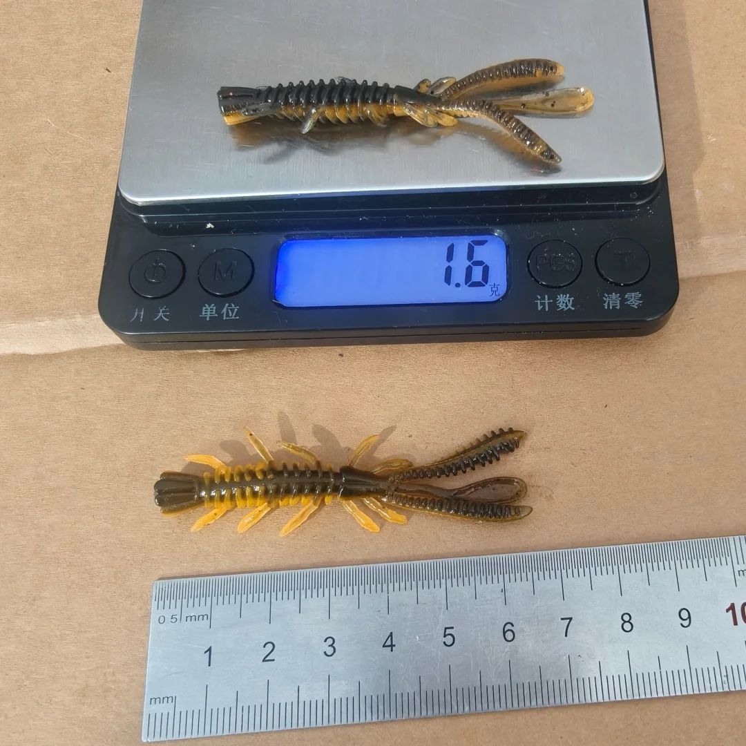 Swolfy 80 قطعة 6 سنتيمتر 1.6 جرام العائمة لينة الروبيان الصيد الطعم NED تلاعب Wobblers الروبيان السباحة إغراء تهزهز الملح سيليكون سويم #6