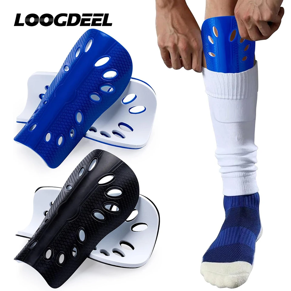 Loogdeel Shin Guards,Soccer Shin Guards for Kids Adults,Shin Pads Set for Football Games,Protective EVA Cushion for Youth Men