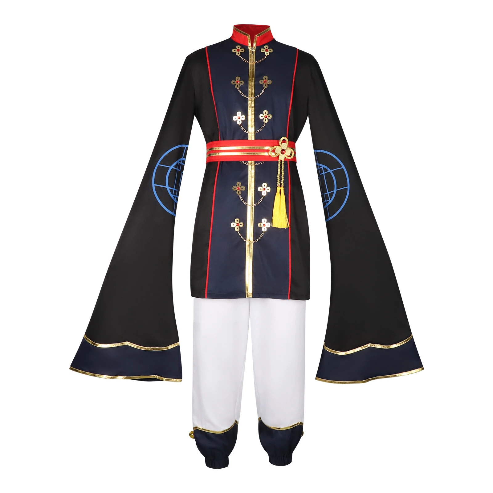 

Nakajima Atsushi Cosplay Costume Anime Men Uniform Black Robe With Hat Talisman Paper Halloween Carnival Party Set